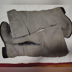 Gray Suede Knee-High Boots Size 9
